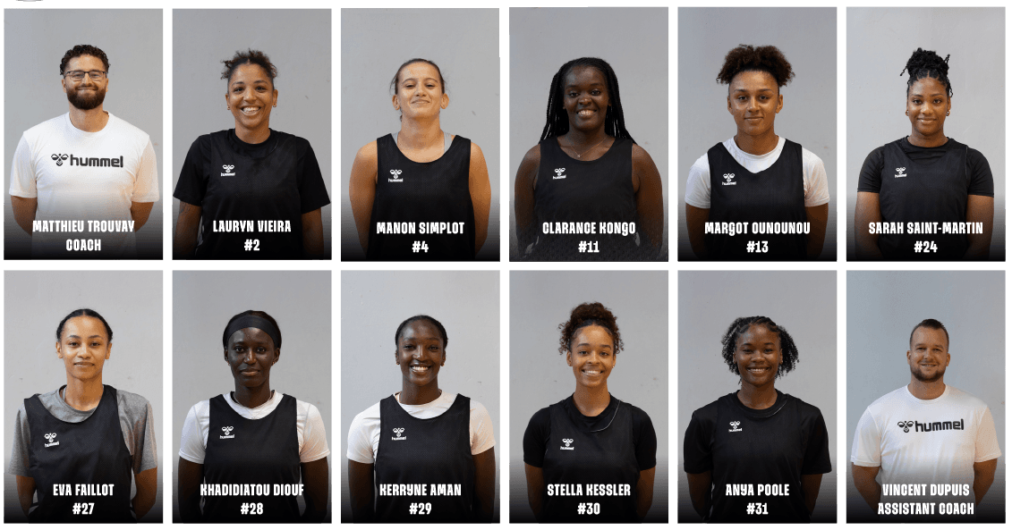 Photo officielle équipe Les Pétillantes Reims saison 2025-2026 partenaire de CMMA Assurance