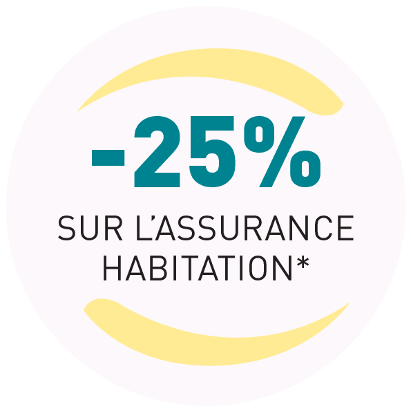 25% de réduction sur l'habitation